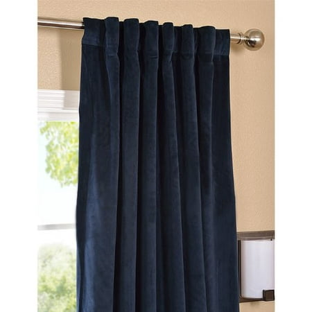 Burgundy Velvet Curtains - Half Price Drapes VPCH-194023-96 Signature Blackout Velvet Curtain, Midnight Blue