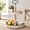 Brown-15.7", variant on Brown 15.7" Two Tiered Wooden Serving Tray Farmhouse Decorative Display Stand