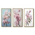 thumbnail image 2 of Designart "Apple Blossom Monochromatic gracefulness XIII" Floral Framed Wall Art Set Of 3 - Pink Apple Blossom Frame Gallery Wall Set For Home Decor, 2 of 7