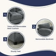 thumbnail image 4 of LOYALICE 60.6" Modern Corduroy Loveseat Sofa 2 Seater Couch for Living Room Bedroom Office Reading Room, Dark Gray, 4 of 10