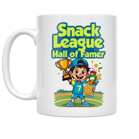 Snack League Future Hall of Famer - Youth Sports Fan - 11 oz Ceramic Coffee Mug