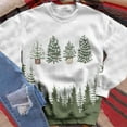 thumbnail image 2 of Honeeladyy Clearance under 5$ Fall Winter Girls World's Tree Farm Christmas Tree Pattern Print Sweatshirt Casual Cozy Long Sleeve Graphic Pullover Tops, 2 of 9