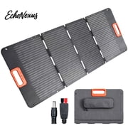 EchoNexus 100 Watt Portable Solar Panel for Power Station, Foldable Solar Charger with Adjustable Kickstands Waterproof IP65 for Home, RV, Boat, Outdoor, Camping, off Grid System