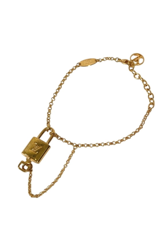 Pre-Owned LOUIS VUITTON M00563 Monogram LV Bracelet Rocky Chain Accessory Jewelry Metal Women's...
