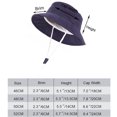 thumbnail image 3 of Tosmy Kids Sun Hat For Girls With Upf 50+ Outdoor Adjustable Toddler Wide Brim Bucket Hats For Kids Classic For 6-12 Months, 3 of 4