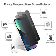 Xpression Screen Protector for Apple iPhone 14 (6.1) Privacy Screen Protector Anti Spy 9H Dark Tempered Glass Screen Film Guard Case Friendly - Black