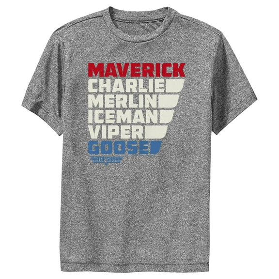Boy's Top Gun Character Name Stack Performance Graphic T-Shirt