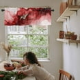 thumbnail image 6 of Red Marble Kitchen Valances for Windows 42x12 Inch Kitchen Curtains Valances Rod Pocket Modern Ombre Abstract Ink Painting Art Bathroom Window Valances for Window Treatment Decor, 6 of 6
