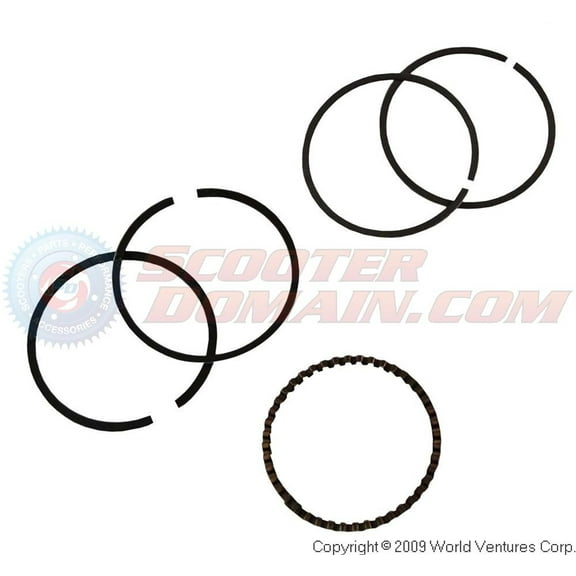 Piston Ring Set for 49cc, 50cc Chinese Scooters, 139QMB, TAOTAO, ICE BEAR