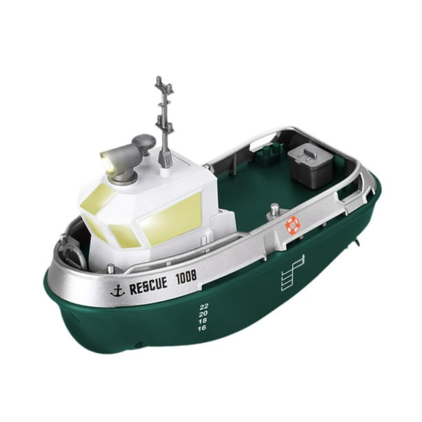 Mini barco RC, regalos de cumpleaños, minibarcos de juguete para bañera para niños, niñas y ríos Verde