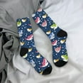 thumbnail image 5 of Rateoe Colorful Cartoon Shark for Women Casual Calf Socks - Cute Crew Socks - Thin Soft Above Ankle Socks Size 5-11, 5 of 6