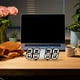 thumbnail image 2 of 3D Smart Stereo Alarm Clock LED Clock Temperature Clock Korean Living Room 3D Wall Clock Digital Desk Clock, 2 of 2
