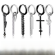 thumbnail image 2 of Pendientes de acero de titanio con personalidad para hombre, pendientes de temperamento moderno, pendientes de cadena de borlas largas para mujer, ajuste ajustable, 2 of 4