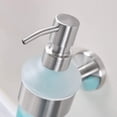thumbnail image 4 of Dispensador de jabón de acero inoxidable y vidrio con acabado mate para baños modernos, 4 of 6