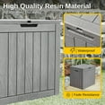 thumbnail image 2 of EAST OAK Deck Box, 31 Gallon Indoor and Outdoor Storage Box with Padlock for Patio Cushions, Outdoor Toys, Gardening Tools, Sports Equipment, Waterproof and UV Resistant Resin, Grey, 2 of 3