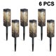 thumbnail image 1 of 6 piezas de luz solar LED hueca, ip65 impermeable al aire libre patio camino paisaje luces patio entrada césped pasarela decoración linterna solar, 1 of 5