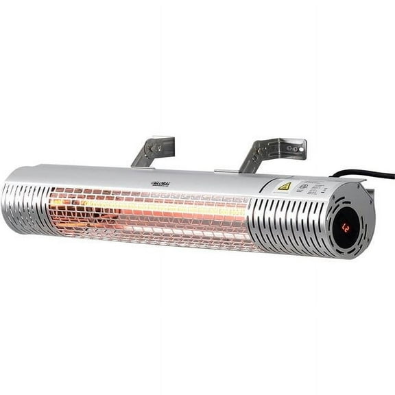 30.75 in. 1500 watts Global Industrial Infrared Patio Heater with Remote Control, Wall & Ceiling Mount