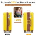 thumbnail image 2 of Luggage Sets 4 Piece(14/20/24/28), Expandable Lightweight Suitcase with 4 Double 360 Degrees Mute Spinner Wheels, PP Materials Durable Travel Luggage with TSA Lock, Yellow, 2 of 9