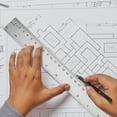thumbnail image 6 of Stainless Steel Ruler Cork Backed, 6 Inch Straight Edge Ruler Non-Slip Cork Backing with Inch and Centimeter Scale for Office Engineering Drawing, 6 of 6