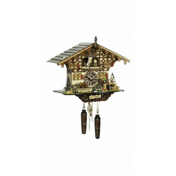 Quartz Cuckoo Clock  with music, turning dancers TU 4258 QMT HZZG