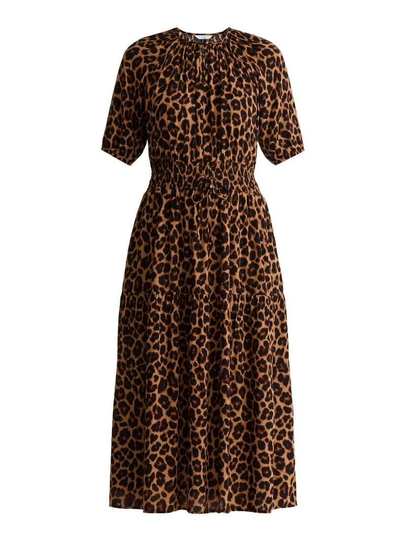Time And Tru Women's Tiered Smocked Waist Midi Dress with Short Sleeves,  Sizes XS-XXXL - Walmart.com