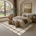 thumbnail image 3 of BERTHMEER 5'x7' Area Rugs for Living Room Modern Soft Checkered Rugs Bedroom Office Dining Room Farmhouse Geometric Contemporary Washable Non Slip Rugs Carpets, Gray & Green, 3 of 6