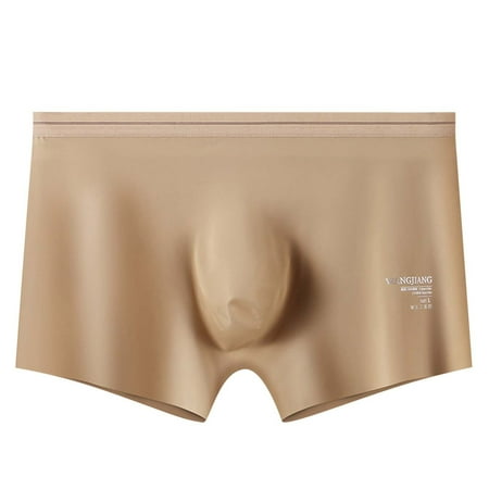 Men s Boxer Briefs Ice Silk Seamless Panties Ultra-Thin Mini Bikini Underwear
