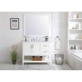 thumbnail image 6 of Elegant Decor Aubrey 42" Solid Wood Single Bathroom Vanity w/ Backsplash - White, 6 of 8