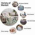 thumbnail image 6 of Throw Blanket for Couch Eucalyptus Leaf Butterfly Soft Fleece Flannel Blankets Cozy Lightweight Blanket for Home Sofa Living Room Vintage Leaf Plant Bed Throws 50" x 60", 6 of 9