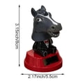thumbnail image 2 of Yvsxxv 1 Grey Solar Powered Horse Figurines Bobble Head Car Dashboard Figurines for Home Desk, 2 of 7