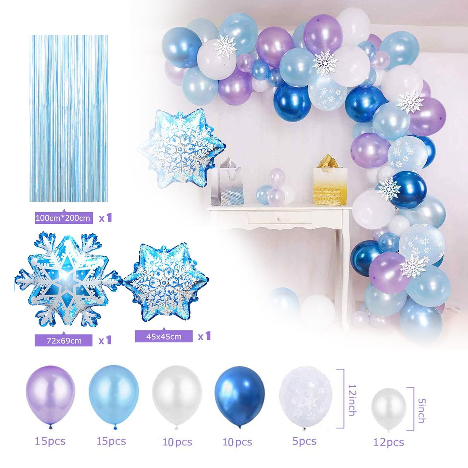 Weddings Royal Blue & Ice Blue Birthday Balloons Multipack Party 10" Purple