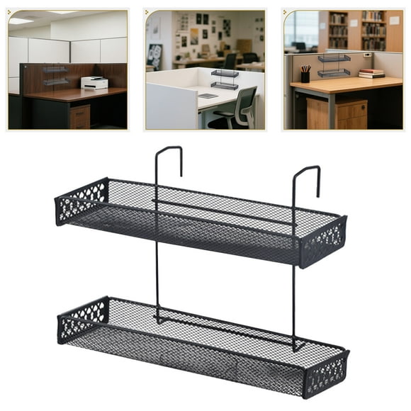 IFANLANDOR Outdoor Planter Shelf Window Black Carbon Steel Hanging Storage Rack 1Set