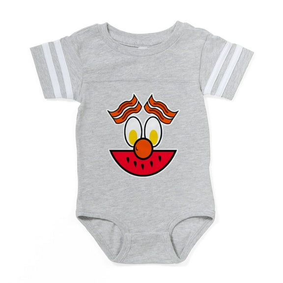 CafePress - FIN Food Face - Cute Infant Baby Football Bodysuit