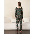 thumbnail image 3 of Pijama De Navidad Familiar De Manga Larga Con Capucha Y Estampado De Ciervo Con Cremallera Mono Casual, 3 of 4