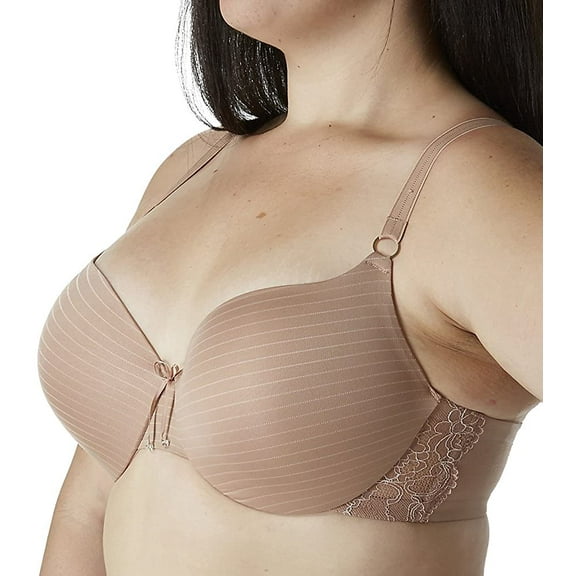 Ashley Graham Womens Icon Contour Underwire Bra Beige Cappuccino 36G