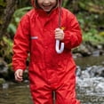 thumbnail image 5 of mgoYE Little Girl Rain Jacket Size 6 Toddler Kids Rain Suit for Boys Girls One Piece Hoodie Waterproof Coverall Lightweight Rain Jacket(Red,10-11 Years), 5 of 7