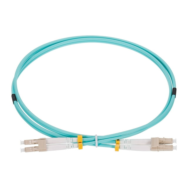 Unique Bargains 1 Meter 3.2Ft Fiber Patch Cable Multimode Duplex LC-LC OM4 LSZH Fiber Optic Jumper Green For Optical Fiber 1Pcs