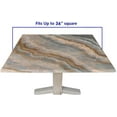 thumbnail image 2 of Fitted Elastic Edge Square Tablecloths, Marble Agate Polyester Table Cloth, for Outdoor Picnic Camping and Indoor Kitchen Dining Party, Fit for 36" x 36" Square Table, 2 of 4