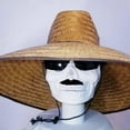thumbnail image 3 of XL Brim NATURAL Bamboo Straw Summer HAT Sombrero LIFEGUARD GARDENING Pescador - New with box/tags, 3 of 3