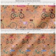 thumbnail image 2 of Soimoi Cotton Poplin Fabric Text,Floral & Bicycle Transport Print Fabric by The Yard 42 Inch Wide, 2 of 7
