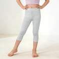 thumbnail image 2 of WAVSUF Girls Capri Leggings Comfort Breathable Light Soft Elastic Waist Kids Summer Sports Yoga Pants Green Size 12, 2 of 10