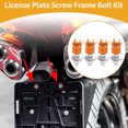 thumbnail image 2 of Tornillos de Placa de Licencia Universales para Motocicleta M6 de Unique Bargains, Cubierta de 40 mm, Kit de Tornillos de Placa de Licencia Antirrobo, Marco de Tornillo de Aluminio Naranja, 4 Pcs, 2 of 6