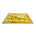 thumbnail image 2 of Ahgly Company Machine Washable Indoor Round Animal Yellow Traditional Area Rugs, 5' Round, 2 of 4