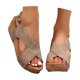 thumbnail image 2 of MKLEKYY Sandalias de Playa para Mujer, de Verano, de Piel, Con Plataforma y Cuña, Estilo Informal, 2 of 4