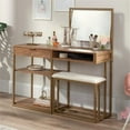 thumbnail image 3 of Sauder International Lux Engineered Wood Vanity in Sindoori Mango/Natural Finish, 3 of 13