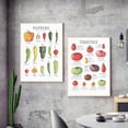 thumbnail image 5 of Food Vegetables Fruit Painting Mushrooms Chile Peppers Pasta Shapes Poster Print Wall Art Canvas Picture Kitchen Home Decoration, 5 of 5