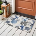 thumbnail image 5 of Summer Marine Life Washable Small Entryway Area Rugs 2'x3', Ocean Watercolor Jellyfish Coastal Coral Vintage Low Pile Throw Rug Non-Slip Sturdy Edge Binding Carpet for Front Door Floor Room Entry, 5 of 9