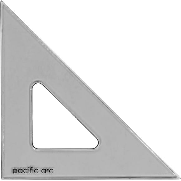 's Scholastic Triangle - 8 inch - Smoke - 40/90 Angle - Polystyrene - Inking Edge - Technical Drawing Tools, Drafting, Architect and Engineering.