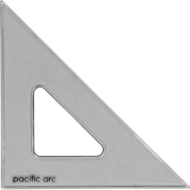 's Scholastic Triangle - 6 inch - Smoke - 40/90 Angle - Polystyrene - Inking Edge - Technical Drawing Tools, Drafting, Architect and Engineering.