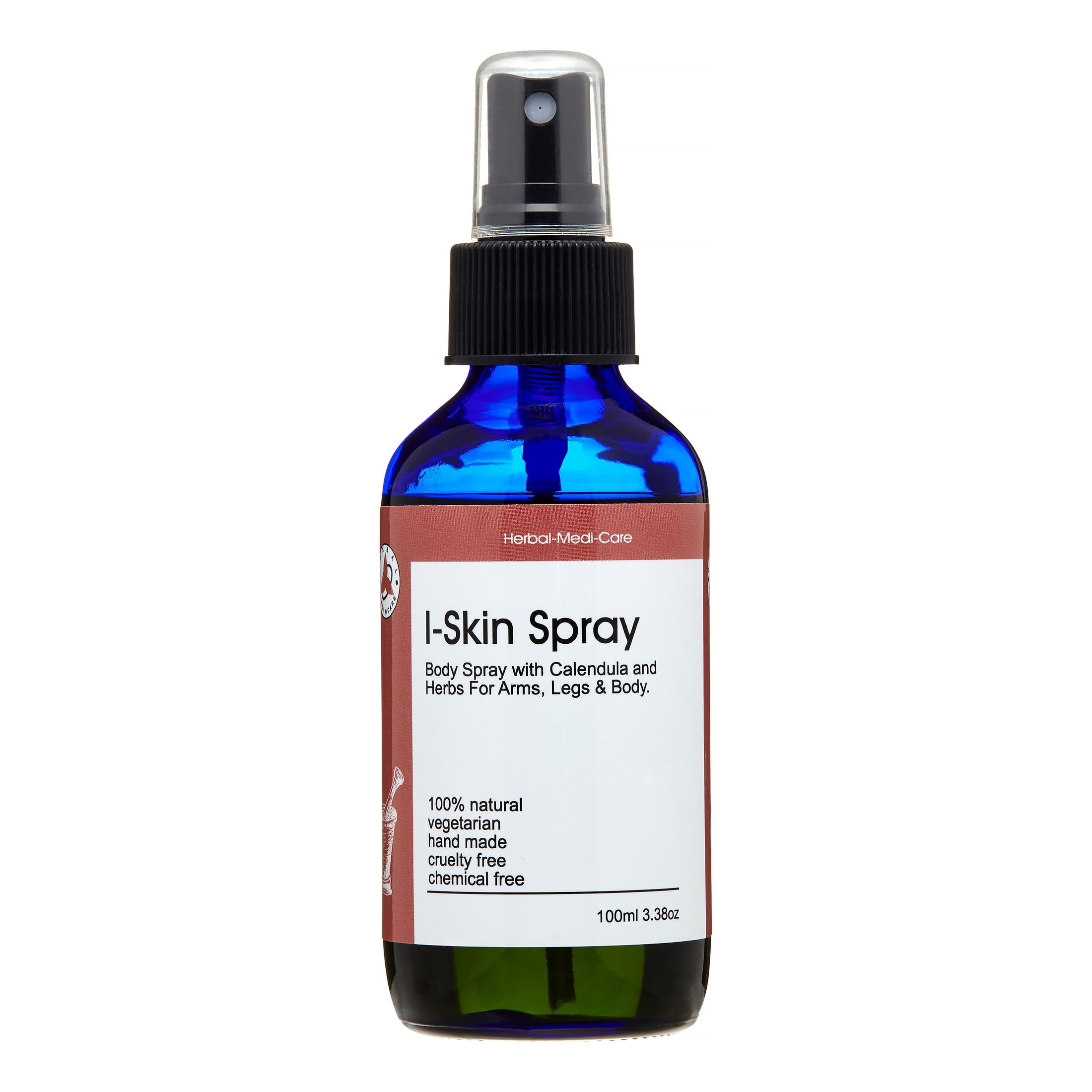 HerbalMediCare ISkin Spray 118ml/ 4oz Glass Spray Bottle